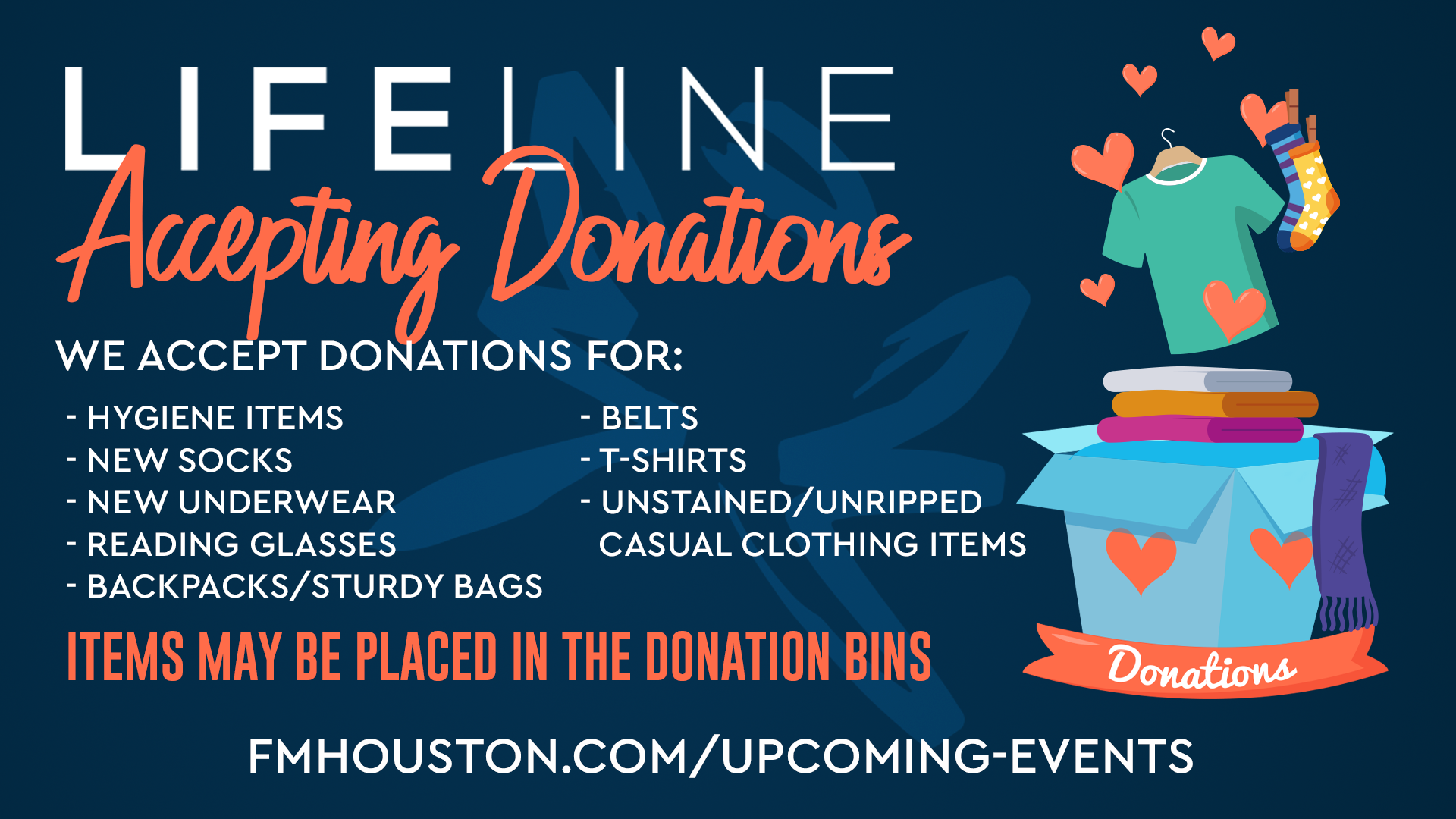 Lifeline Accepting Donations - Live Service Slide