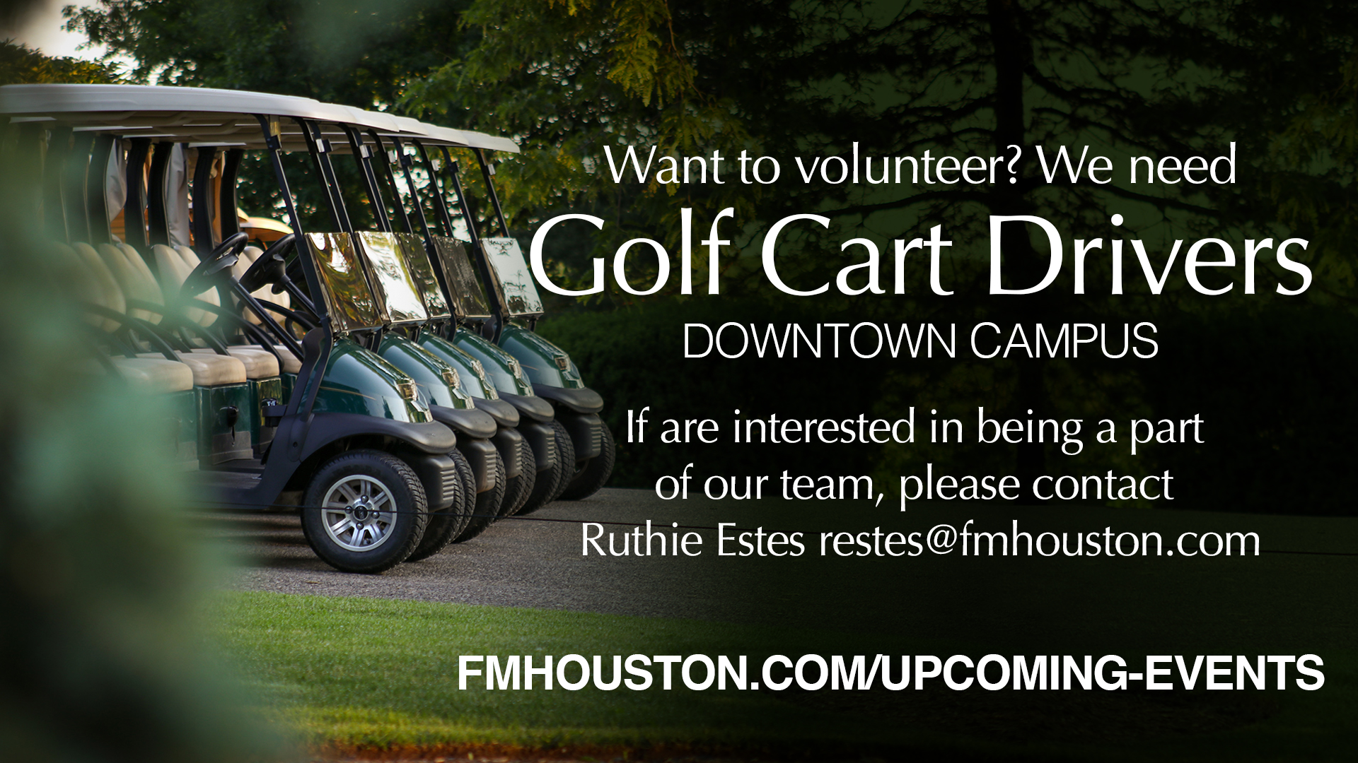 Golf Cart Drivers Volunteers