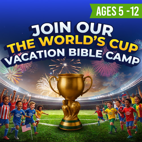 The world is coming to Houston, and First Houston United Methodist Church is joining the celebration! We invite your children to The World’s Cup Vacation Bible Camp at our Downtown Campus. Instead of just watching the global excitement, your kids will experience it through a week of international games, teamwork, and faith-building. Early Bird (January 1 – March 31): $100 per camper and Regular Admissions (Starting April 1): $125 per camper.