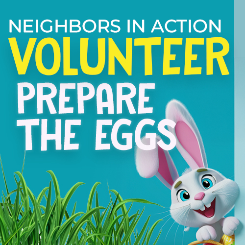 Preparing Easter Eggs for Neighbors In Action